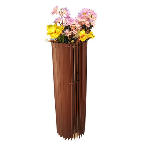 Vaso de Chão Decorativo Grande Torre -:marrom/70x20cm