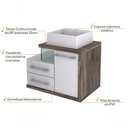 Ver imagem 5 de Gabinete Armario P-banheiro (balcao C-cuba Q355) Legno 650 Branco Chess C-carvalho Dark