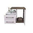 Ver imagem 4 de Gabinete Armario P-banheiro (balcao C-cuba Q355) Legno 650 Branco Chess C-carvalho Dark