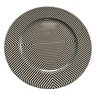 SOUSPLAT DE POLIESTIRENO ESTAMPADO PRETO E BRANCO 36CM X 36C BTC Decor - 1