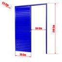 Ver imagem 4 de Porta de Correr Suspensa Veneziana Dir L.25 Azul 210x70 Brimak