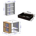 Ver imagem 4 de Gabinete Troia com Espelheira Cuba Dalla Preta e Papeleira Preto Fosco/naturale