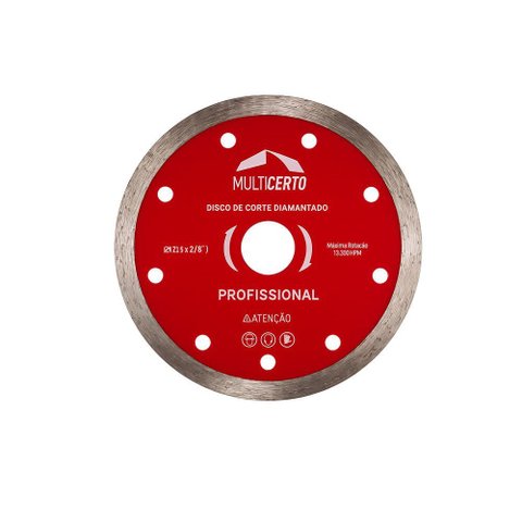 Disco de Corte Diamantado Porcelanato Continuo 110mmx1.8mm - Multicerto