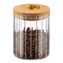 Ver imagem 6 de Pote de Vidro Tampa Bambu Riscas 550ml