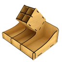 Ver imagem 2 de Porta Guardanapo e Sachê em MDF - Kit 10 Unidades