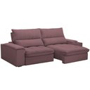 Ver imagem 2 de Sofá Retrátil Reclinável para Sala de Estar Living 250cm Nápoles F04 Veludo Lilás - Lyam Decor