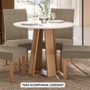 Ver imagem 2 de Mesa Estilo Redonda 90cm Laqueado Fosco Branco/Off White/Mel