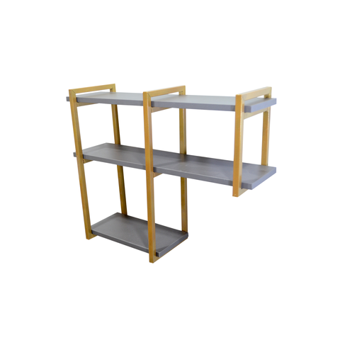 nicho INVERTIDO metalon 80X20 CINZA ESCURO/DOURADO  METALICO 04