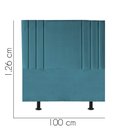 Ver imagem 3 de Cabeceira Estofada Grécia 100CM Solteiro Suede Azul Turquesa - D A DECOR