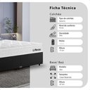 Ver imagem 2 de Cama Box Casal Bipartido Couro Preto + Colchão Life D33 Pillow Top Branco - 61x138x188cm - e-Shop