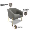 Ver imagem 5 de Poltrona Decorativa Pé de Ferro Dourado Stella Suede D03 - D’Rossi