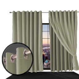 cortina blackout Bruna para varão e sala 5,50 x 2,80 bege - 3
