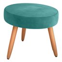 Ver imagem 3 de Puff para Sala Redondo Marcos Veludo Verde Menta