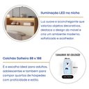 Ver imagem 5 de Cabeceira Solteiro com Nicho e LED 100% MDF Aurora Yescasa