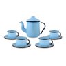 Conjunto para Café Esmaltado 9 Peças Azul Claro Ewel - 1