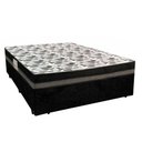 Ver imagem 1 de Cama Box Casal Suede + Colchão Casal Ortobom Iso Dupla Face 60x138x188 Preto