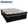 Cama Box Casal Suede + Colchão Casal Ortobom Iso Dupla Face 60x138x188 Preto - 2