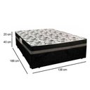Ver imagem 4 de Cama Box Casal Suede + Colchão Casal Ortobom Iso Dupla Face 60x138x188 Preto