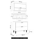 Ver imagem 3 de Armário de Cozinha CP01 com Pia 100cm Pérola Z34 Preto - Mpozenato