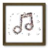 Quadro com Moldura - 33x33 - Nota Musical - N2040 - 1