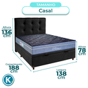 Ver imagem 3 de Kit Cama Box Bau + Cabeceira + Colchão Casal Molas Ensacadas - Petrus - Paropas