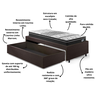 Base Box Cama Solteirão Sapateira Courino e Colchão Gransleep - 6