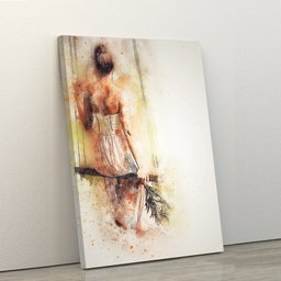 Quadro Decorativo Menina no Balanço 40x60cm em Tela - 2