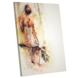 Quadro Decorativo Menina no Balanço 40x60cm em Tela - 1