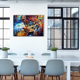 Quadro Decorativo Guitarrista George Benson 40x60cm em Tela - 3