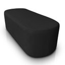 Ver imagem 4 de Puff Michael Orgânico Oval Curvo Redondo para Sala Confortável e Reforçado Bouclé