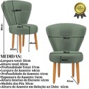 Ver imagem 4 de Poltrona Estofada para Sala de Jantar Camarim Estúdio de Beleza Resistente Pés de Madeira