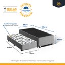 Ver imagem 2 de Cama Box com Auxiliar de Molas Bicama Unique Solteiro 88cm