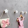 6 Ganchos de Parede Infantil Decoração Bebê Estrela 6esbb15:branco - 3