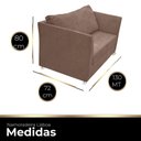 Ver imagem 2 de Namoradeira Lisboa 2 Lugares Salão Suede Cappuccino