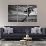 Quadro decorativo Paisagem Árvore em Preto e Branco 3 Peças - 4
