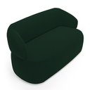 Ver mais imagens de Kit 02 Poltronas Giratória e 01 Sofá Orgânico Glee 03 Lugares 170cm Veludo Verde Escuro - Desk Desig
