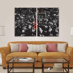 Quadro Michael Jordan Preto e Branco decorativo em Tecido - 4