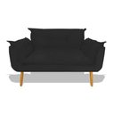 Ver imagem 1 de Namoradeira Decorativa Opala Suede:preto