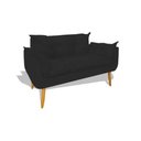 Ver imagem 2 de Namoradeira Decorativa Opala Suede:preto