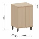 Ver imagem 4 de Balcão para Cozinha 60 Cm 2 Portas Mdf/mdp Aurora Carvalho
