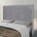 Ver imagem 2 de Cabeceira Cama Box King 195 Cm Arizona Linho Cinza S04 - D'Rossi