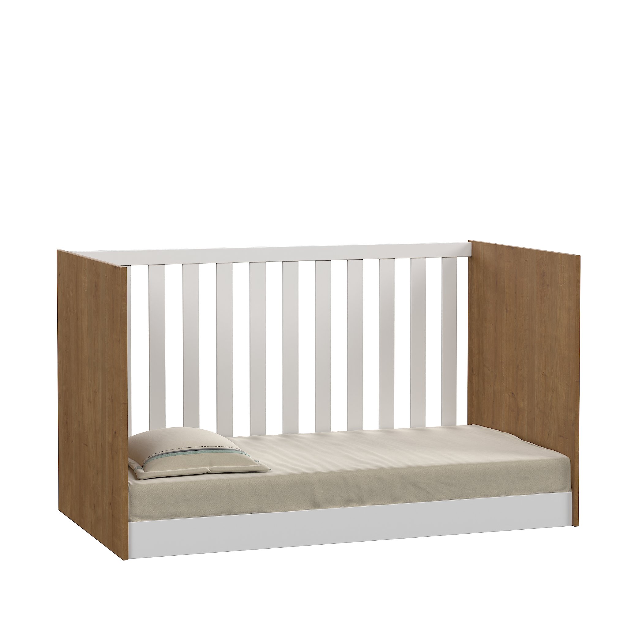 Mini Berço  Cama Doce Sonho Com Rodízios E Grade De Proteção Removível Para Quarto De Bebê - 6