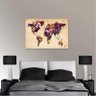 Quadro Mapa Mundi Elegancy Para Quarto Sala Escritório - 1