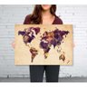 Quadro Mapa Mundi Elegancy Para Quarto Sala Escritório - 3