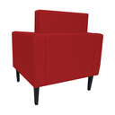Ver imagem 4 de Poltrona Estofada Para Sala de Espera Leticia Slim Suede Vermelho - LM DECOR
