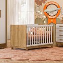 Ver imagem 1 de Berço Mini Cama com Colchão Qencanto Slim 4315 Freijó Qmovi Probel