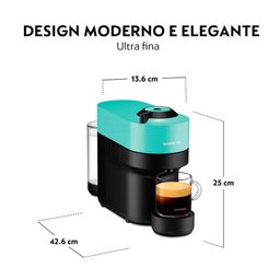 Cafeteira Nespresso Vertuo POP para Café Espresso Manual Verde Acqua - 220V - 7