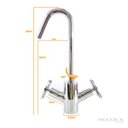 Ver imagem 2 de Torneira Misturador De Bancada Para Lavatório 1/4 De Volta