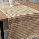 Ver mais imagens de Caminho de Mesa Nobre Algodão Caramelo Cru 33 x 150