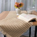 Ver imagem 7 de Caminho de Mesa Nobre Algodão Caramelo Cru 33 x 150